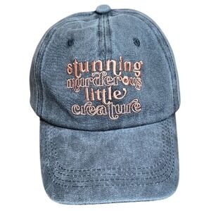 Stunning Murderous Little Creature Baseball Cap, Bookish Box and Shop,‎ Gray